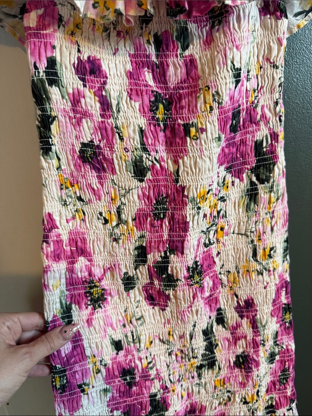 Abercrombie & Fitch Pink Floral Ruffle Sundress - Picture 3 of 5
